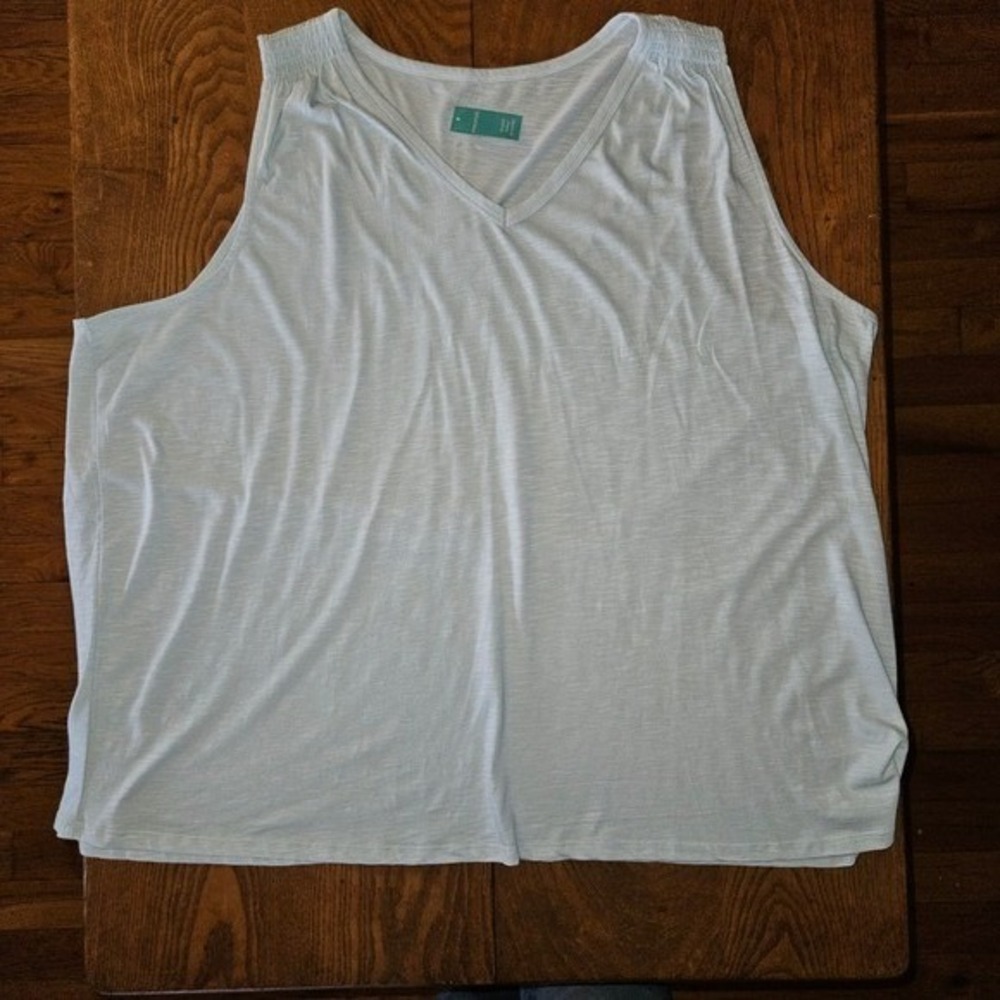 Maurices NWT Soft Blue Ribbed V‑Neck Tank 4X – Casual Everyday Essential - Picture 3 of 10